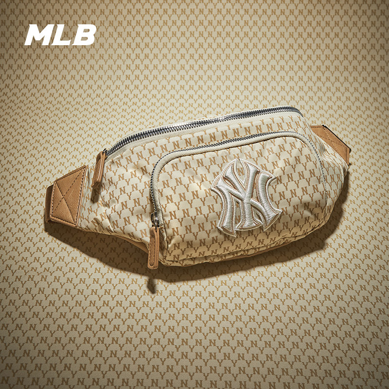 mlb老花系列联名款户外休闲ny胸包 MLB海外男士包袋