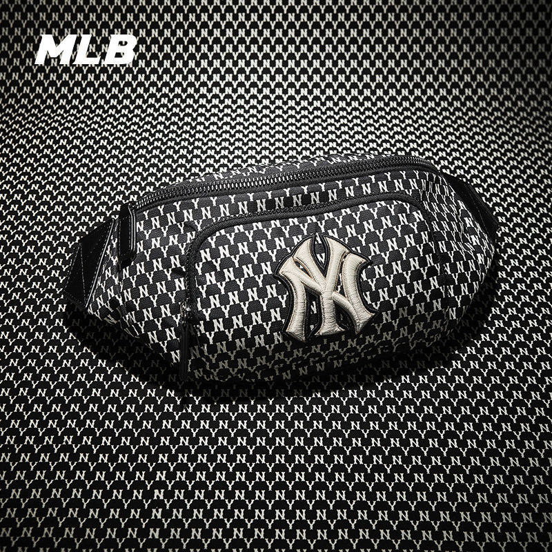 mlb老花系列联名款户外休闲ny胸包 MLB海外男士包袋