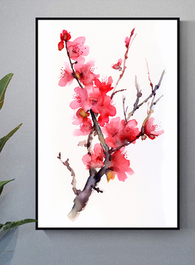diydiy小清新风月季海棠油彩画