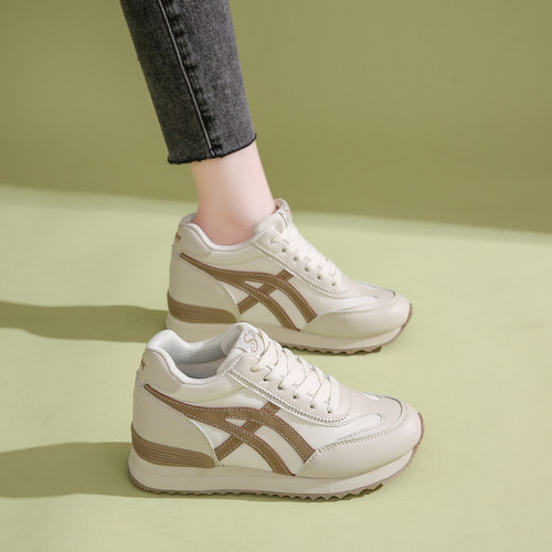 小个子内增高8CM女鞋爆款小白鞋2025年新款运动鞋春季34码休闲鞋 - 图2