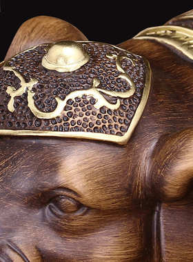 大象摆件一对酒柜装饰品办公室桌面摆设工艺品中式店铺开业礼品