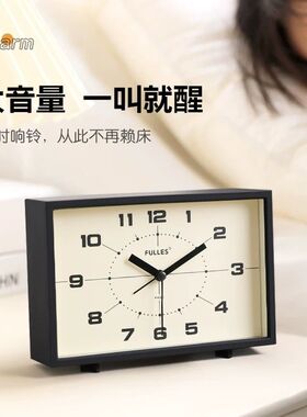 摆台式摆件座钟复古小闹钟老人方形摆钟台钟桌面钟表时钟起床专用