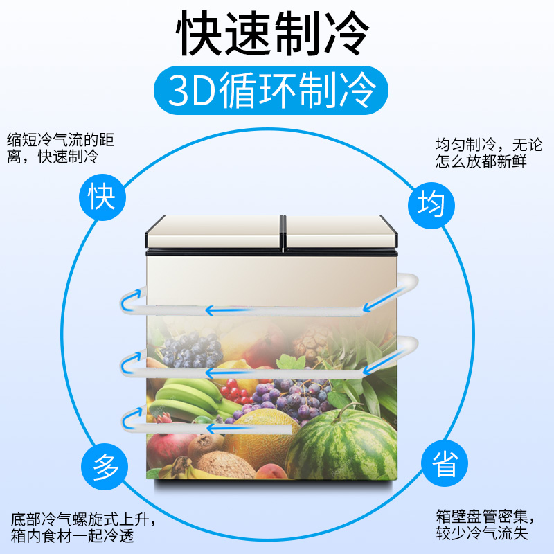 容生冰柜小型双温小冷柜家用大容量商用立式冷冻冷藏柜节能全冷冻 容生冰柜小型双温小冷柜家用大容量商用立式冷冻冷藏柜节能全冷冻