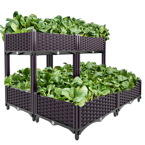种植箱家庭阳台蔬菜专用菜盆种菜神器楼顶长方形塑料花盆特大花箱-图2