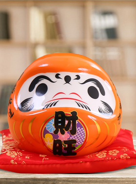 达摩摆件小号招财猫日式红色