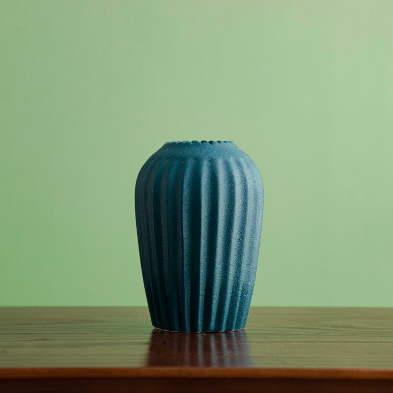 马卡龙干花花瓶北欧创意客厅电视柜简约插花装饰花束轻奢陶瓷摆件 初之沫旗舰店 淘优券