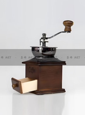 手磨咖啡主题咖啡豆杯子饰品摆件