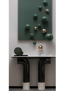 大理石软装饰品售楼处屏风摆件