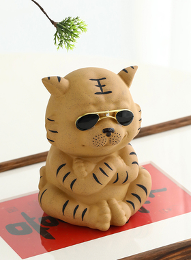 2022年新款虎年生肖吉祥物存储钱罐福虎老虎萌虎装饰品儿童储蓄罐