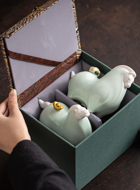 青瓷唐马摆件国潮风招财乔迁送礼