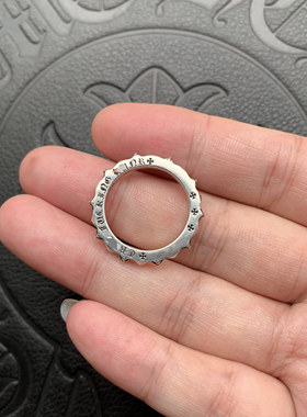 925银朋克风指环细款尾戒