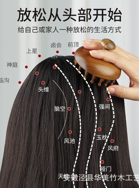 头部经络梳子头皮圆盘按