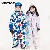 VECTOR Children Conjoined Ski Suit Girl Baby Boy Winter Snow Township Tourism Equipment Ski Suit Pants Suit