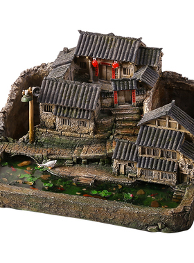 新中式微景观真盆景办公室桌面绿植盆栽茶室客厅装饰摆件软装饰品