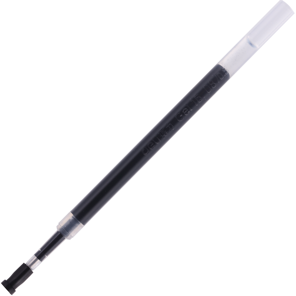 得力6906/S206中性笔芯 0.5mm子弹头笔芯弹簧头按动 替芯黑色红色 20支装/盒笔芯文具考试学生用碳素笔芯包邮 - 图1