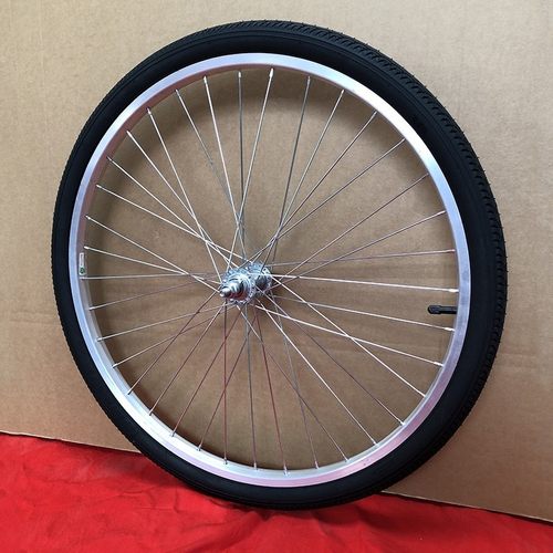 适用捷安特自行车前后轮组20/22/24/26寸加厚铝合金实心胎防扎胎 - 图2