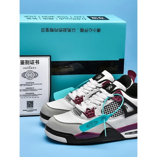 AJ4男鞋白水泥潮流百搭篮球鞋青少年学生休闲运动鞋AJ6午夜北卡蓝 - 图2