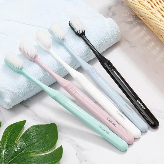 5支装丝蓓绮家庭细软毛牙刷家用成人情侣清洁护龈马卡龙色男女士