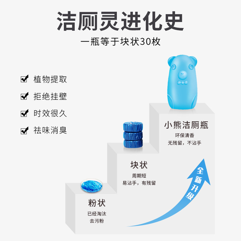 厕所神器马桶去异味宝家用蓝泡泡 英润居家日用马桶清洁剂/洁厕剂