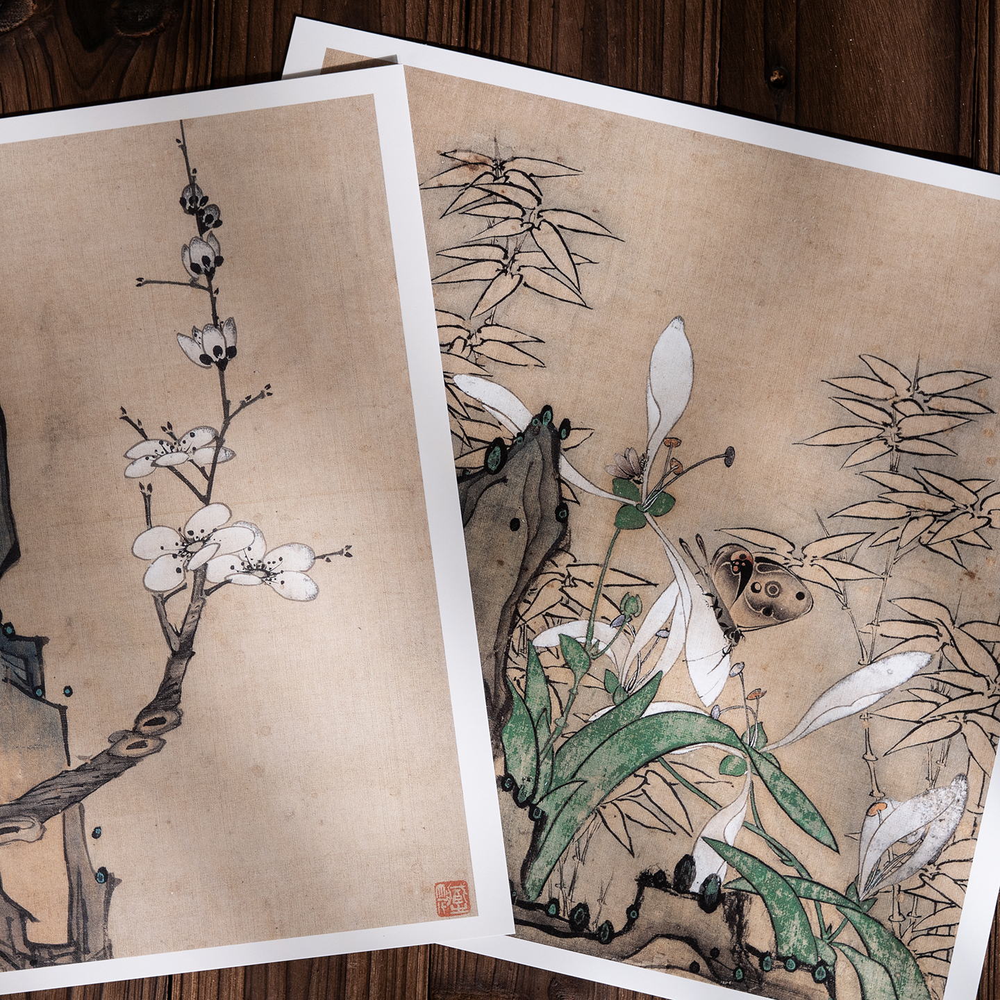 陈洪绶花卉册 单片散页装帧可临摹可装饰 历代名家册页精选传统中国画工笔花鸟画技法教程临摹卡画册挂画画谱绘画作品集大家小品 - 图1