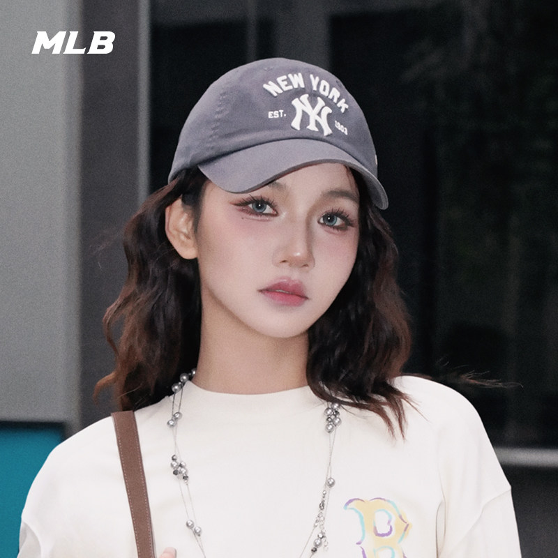 MLB官方张凌赫KARINA同款男女时尚复古软顶棒球帽25秋冬新款CPB10,淘宝优惠券,粉丝福利购,淘宝优惠卷