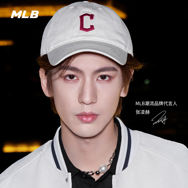 MLB官方 张凌赫明星同款男女百搭防晒棒球帽软顶CPB06 - 图0