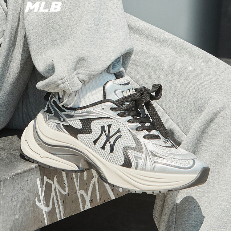 MLB官方 男女同款情侣软弹网面复古跑鞋流浪鞋老爹鞋夏季款RNSPL 情侣同实拍商品图