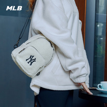 MLB Official Male And Female Lovers Plush Imitation Lamb Suede Double Shoulder Bag Commuter Satchel Cute Fashion Winter BKS02