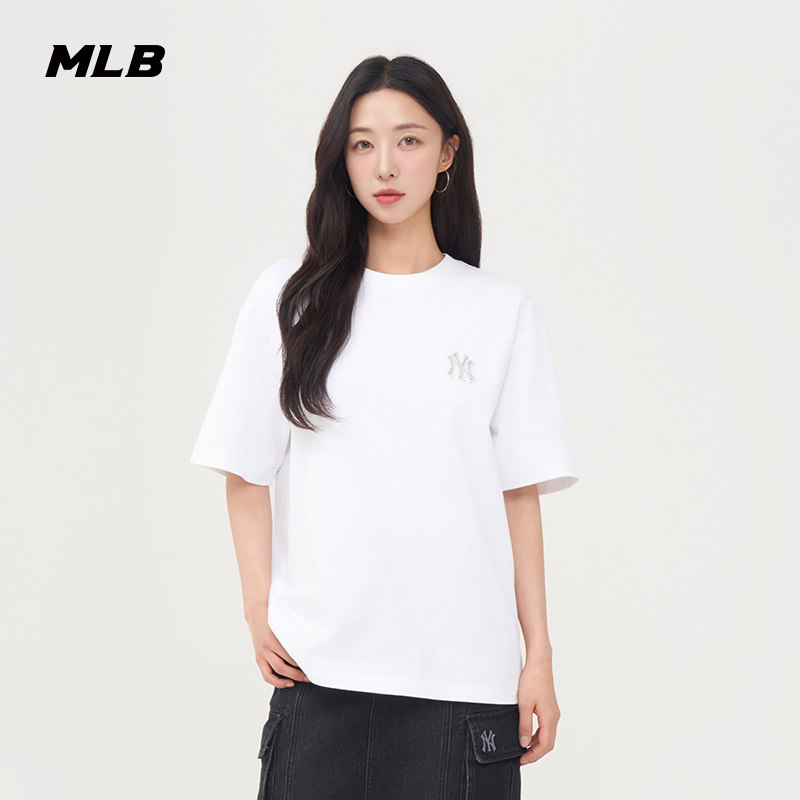 MLB官方 男女情侣大logo时尚休闲运动短袖圆领T恤25夏季新款TST01,淘宝优惠券,粉丝福利购,淘宝优惠卷
