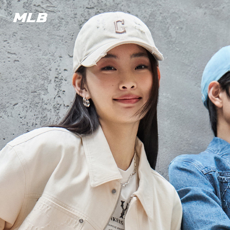 MLB官方张凌赫同款男女百搭复古时尚logo运动棒球帽秋冬新款CPVV3
