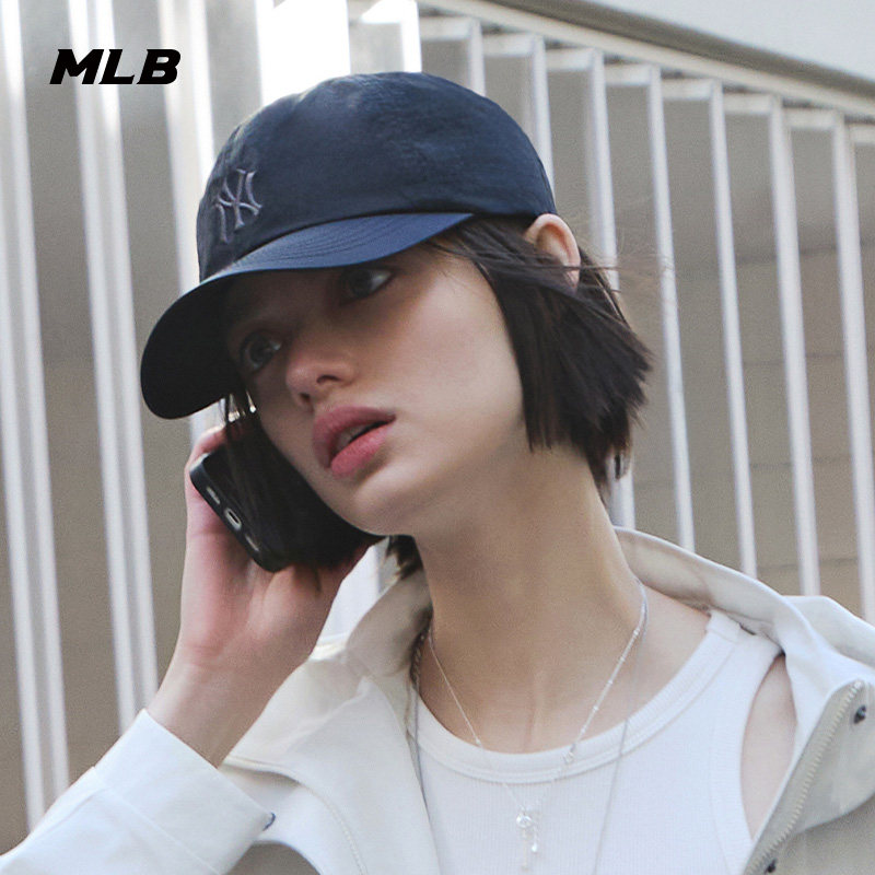 MLB官方 男女情侣纯色百搭可调节软顶棒球帽25秋冬新款CPB05