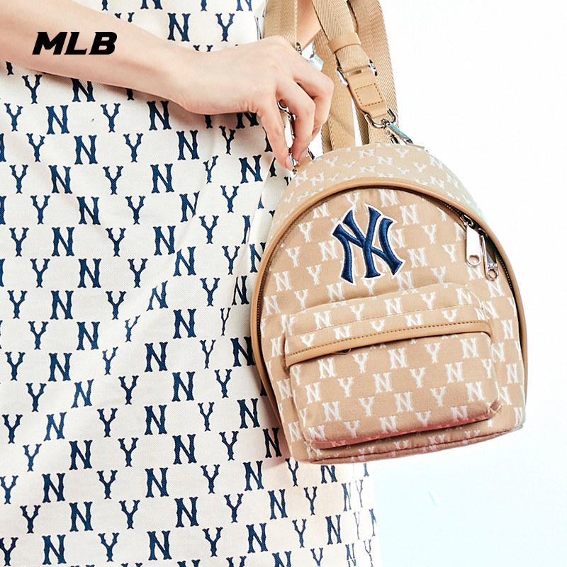mlb官方男女复古老花通勤包双肩包 MLB双肩背包