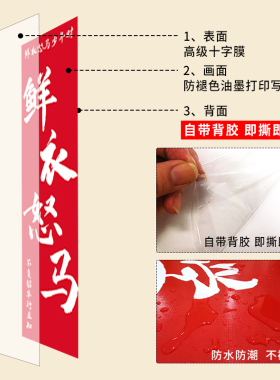 班级文化墙装饰教室布置初高中班级黑板报励志标语墙中考加油海报