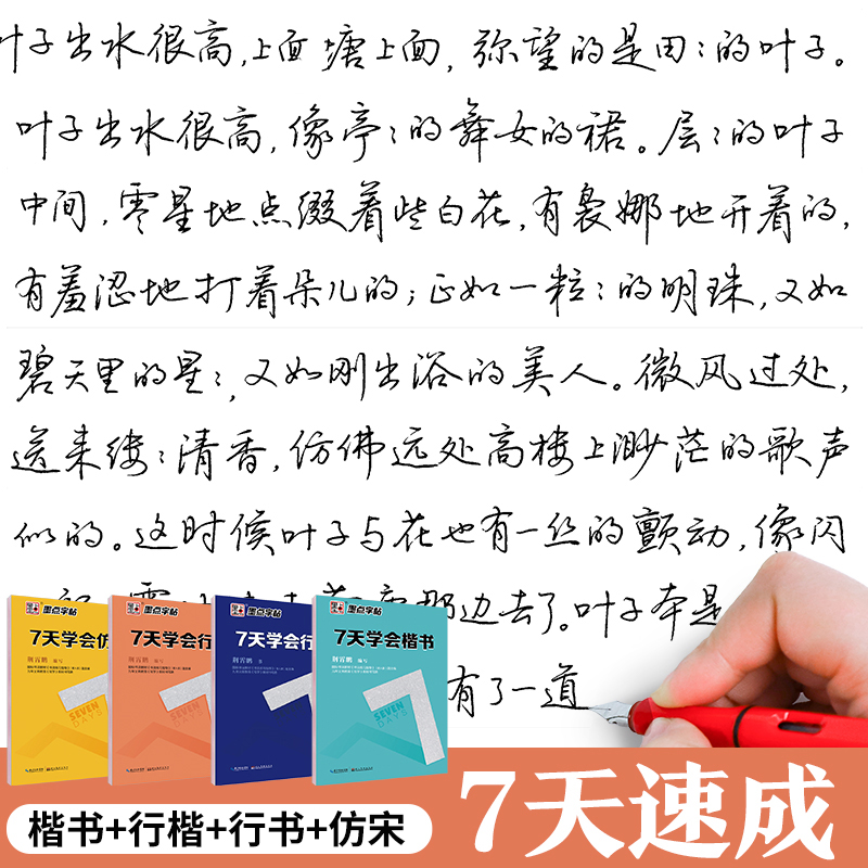 荆霄鹏行楷字帖练字成人成年初学者基础入门硬笔书法钢笔楷书正楷练字帖小学生初中生高中生大人行书临摹写字帖仿宋体描字练习 - 图0