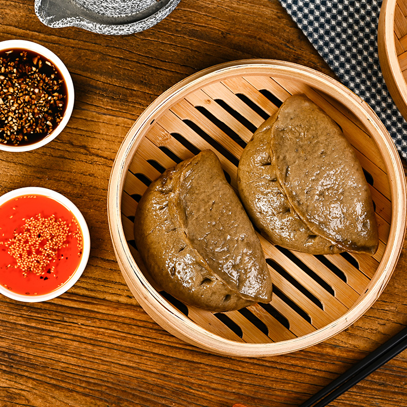 金面杖荞麦鸡肉蔬菜大包子老面点速食早餐半成品早饭速冻老少皆宜 - 图1