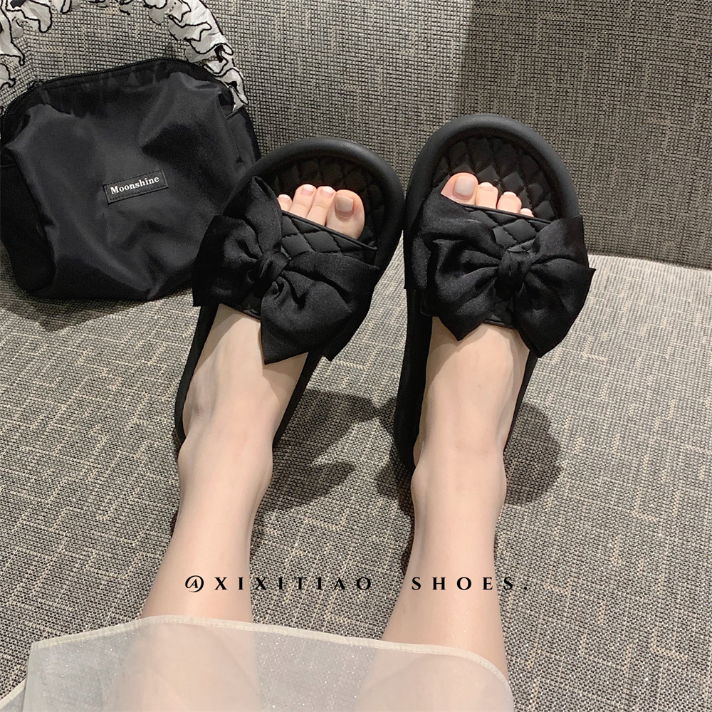 百搭仙女风蝴蝶结一字拖鞋女夏季休闲外穿防滑舒适韩版沙滩凉拖鞋,淘宝优惠券,粉丝福利购,淘宝优惠卷