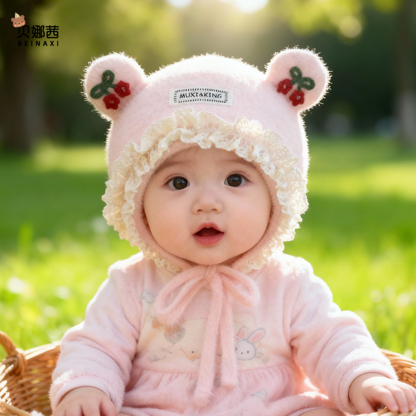 婴儿帽子秋冬季保暖宝宝女护耳帽婴幼儿针织帽洋气毛线帽加厚冬天,淘宝优惠券,粉丝福利购,淘宝优惠卷