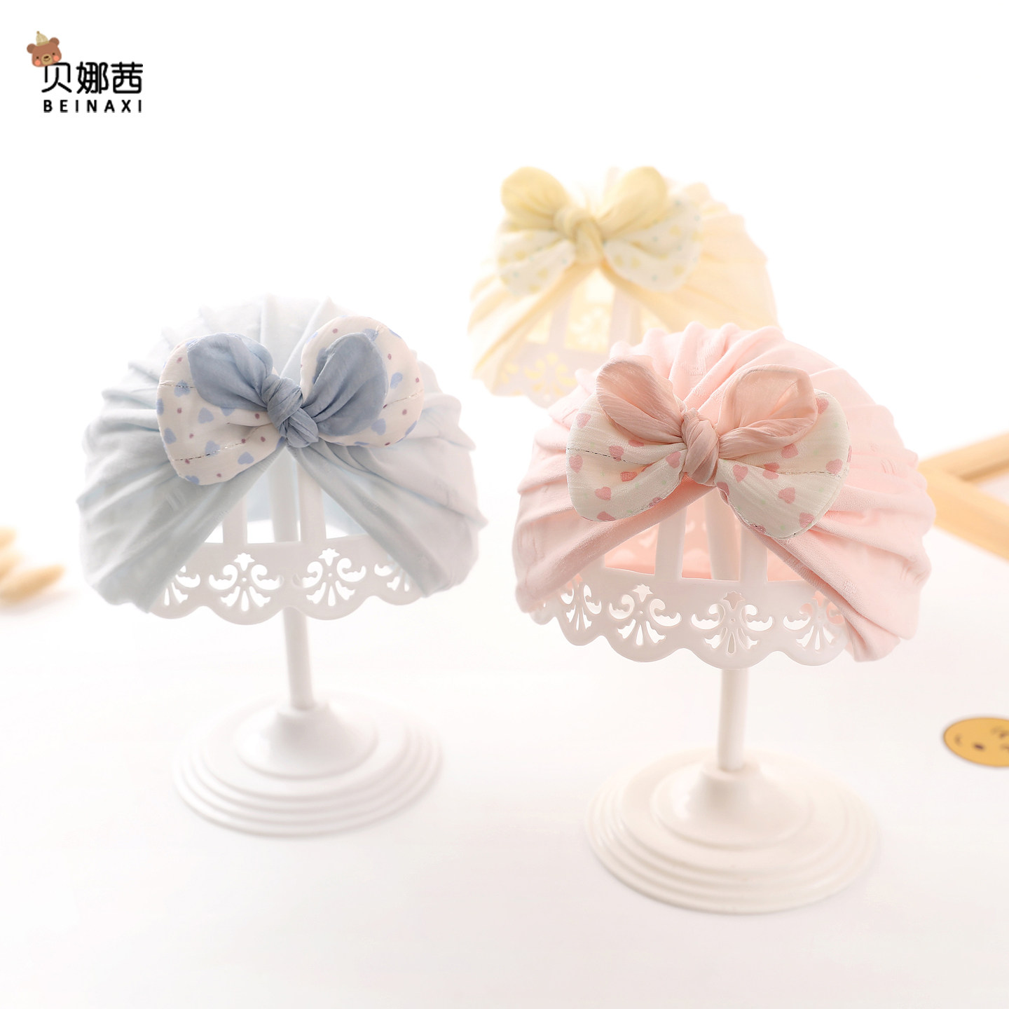 婴儿帽子夏季薄款宝宝女新生儿胎帽婴幼儿单层护卤门无骨帽春秋,淘宝优惠券,粉丝福利购,淘宝优惠卷