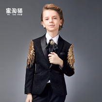 Boys suit gown suit Inron handsome flower boy CUHK child presenter walk show piano performance Childrens suit