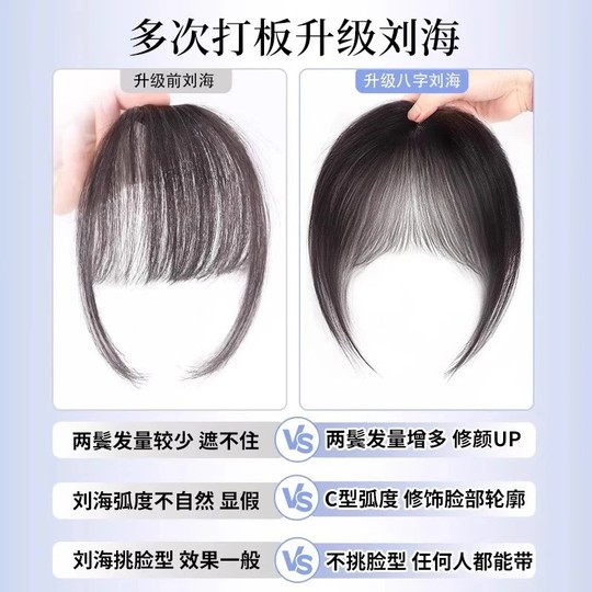 Character bangs wig for women's natural forehead