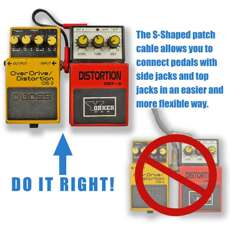 Аксессуары для гитары 美国空间大师效果器专用连接线短线l链接线z型扁头弯插头屏蔽降噪