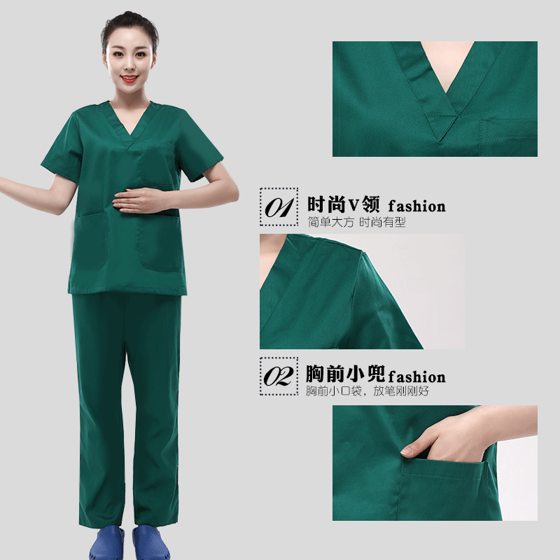 手术室刷手服纯棉长短袖薄洗手衣 明光服饰医护制服
