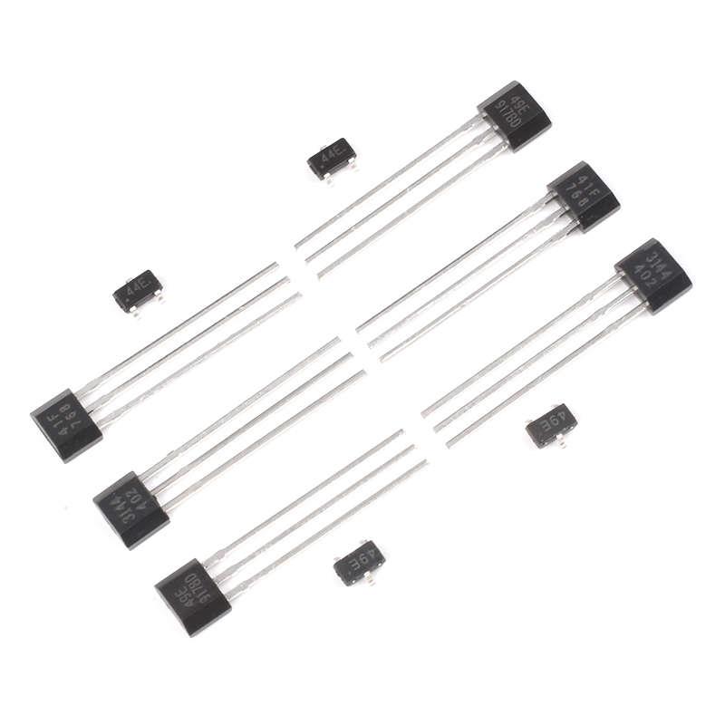 霍尔A3144/44E传感器S49E线性SH41F双极性开关元件SOT23直插TO-92 - 图1