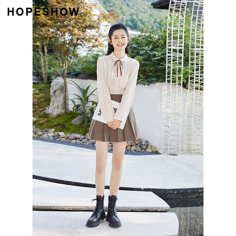 红袖outlets港风少女雪纺衫衬衫 红袖outlets店衬衫