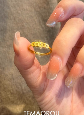 五帝钱铜钱戒指女新中式