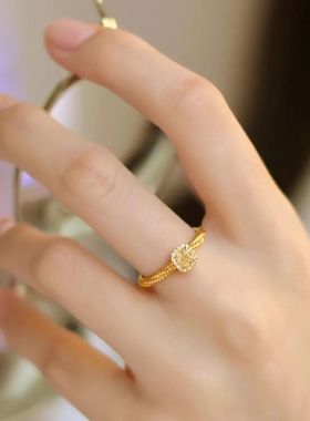 小红书同款小方糖戒指