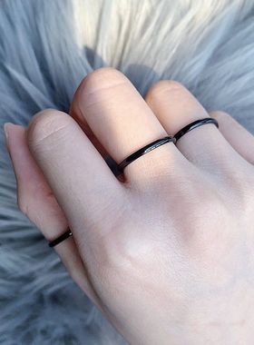 独立设计ins极简冷淡风关戒指