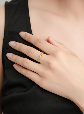 堤喜女纯银原创设计戒指