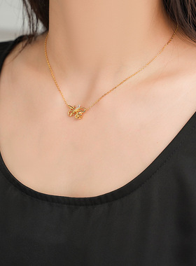 堤喜小众设计玫瑰花 新款纯银系列 简约款优雅气质轻奢百搭项链