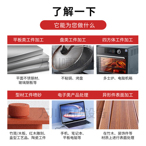自动喷砂机平面输送式打沙机木板压铸铝件五金除锈翻新喷沙机设备 - 图0